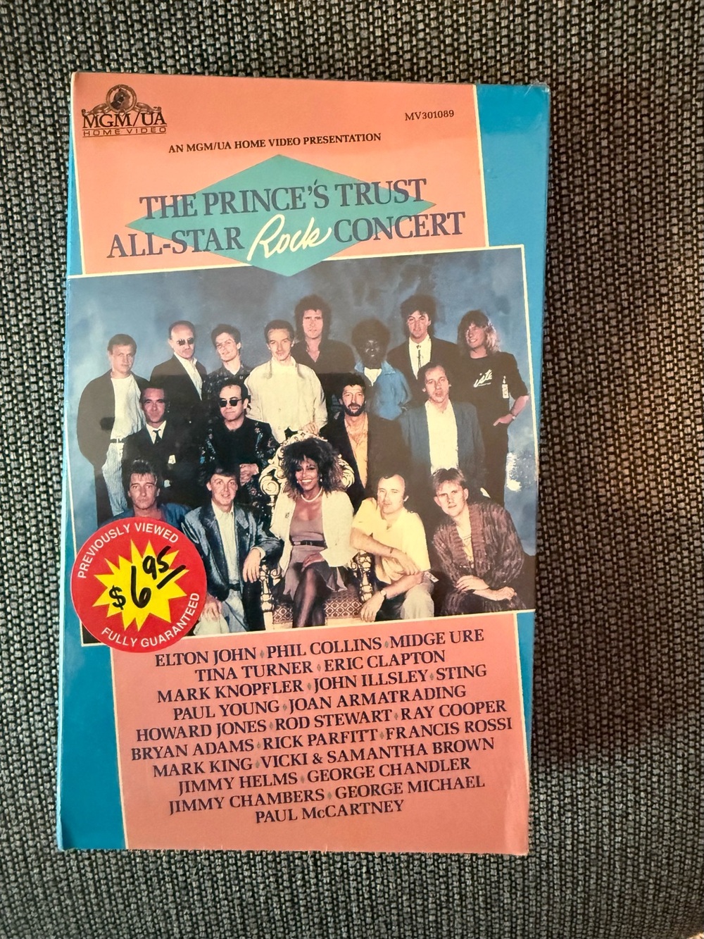 MGM/UA VHS Hi-Fi Stereo The Prince's Trust All-Star
Rock Concert 1987